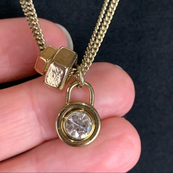 Ann Taylor Jewelry - ANN TAYLOR Unique Gold Rhinestone Necklace